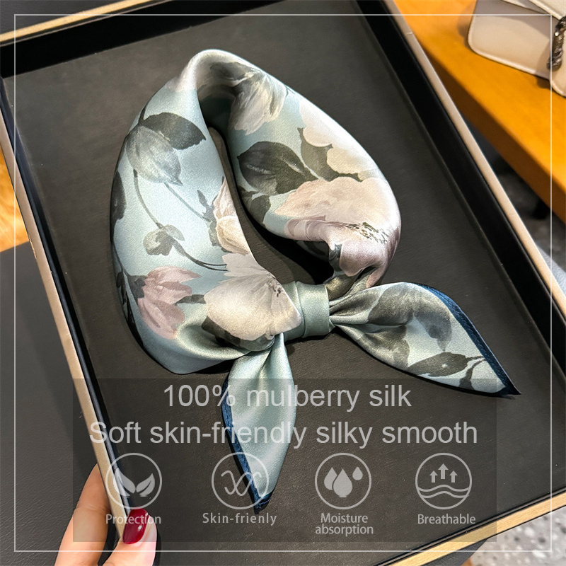 Silk Scarf Square - 100% foulard en soie Bandana femmes
