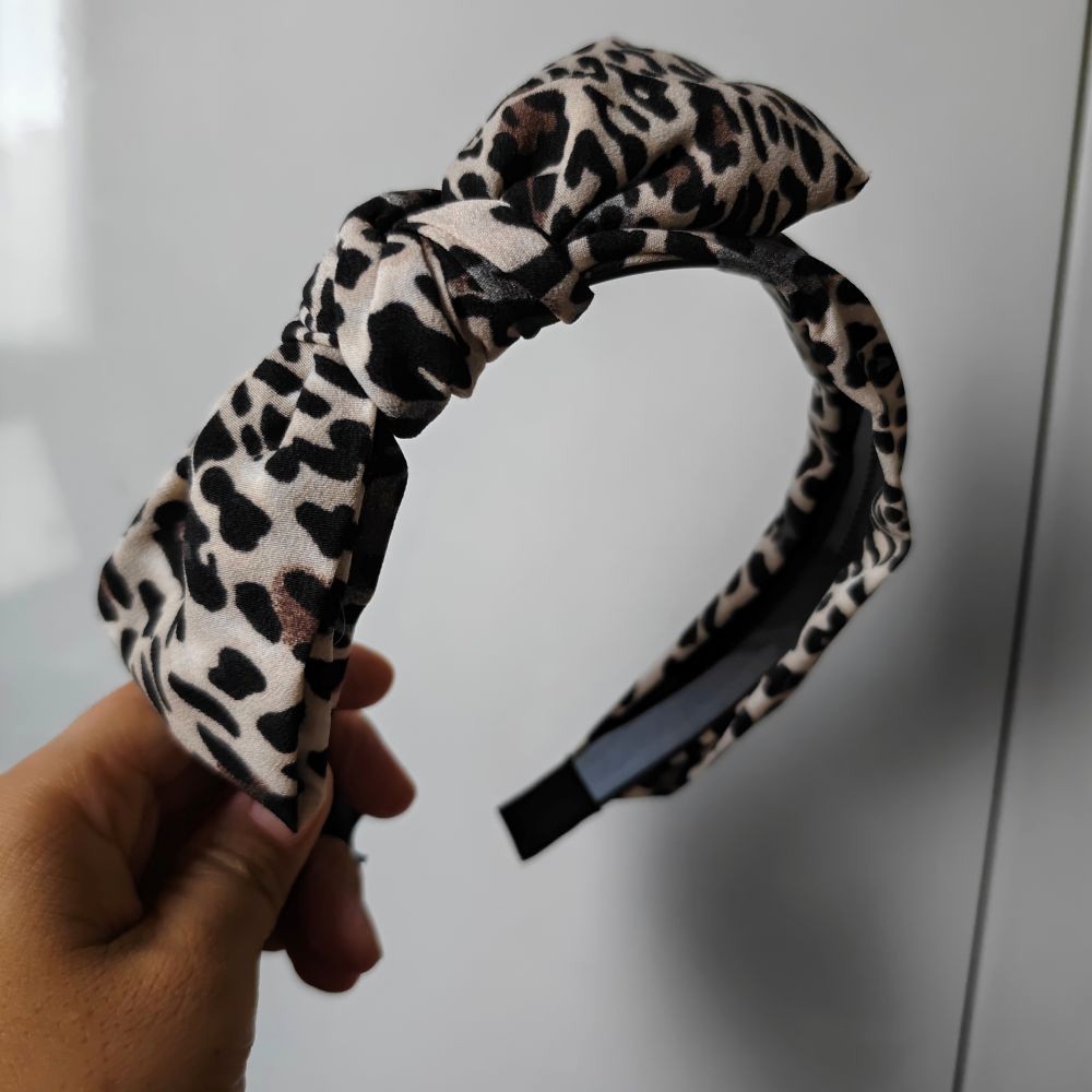 Women Accessories Sale - Bandeau imprimé léopard avec nœud, accessoires