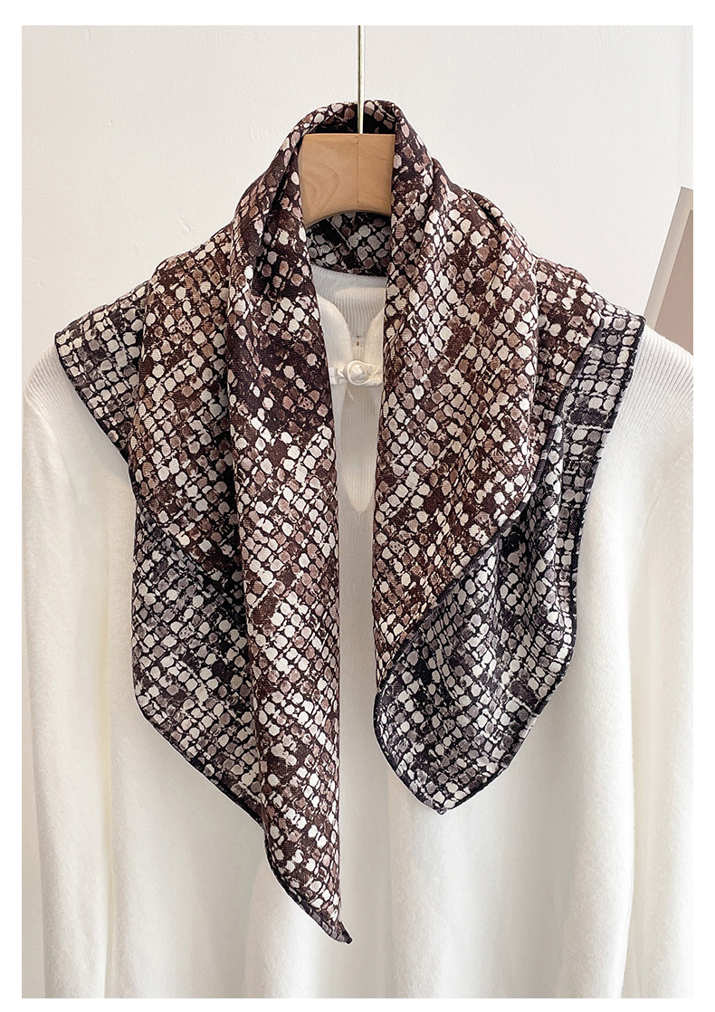 Silk Scarf Square - Écharpes pour femmes en laine 70%