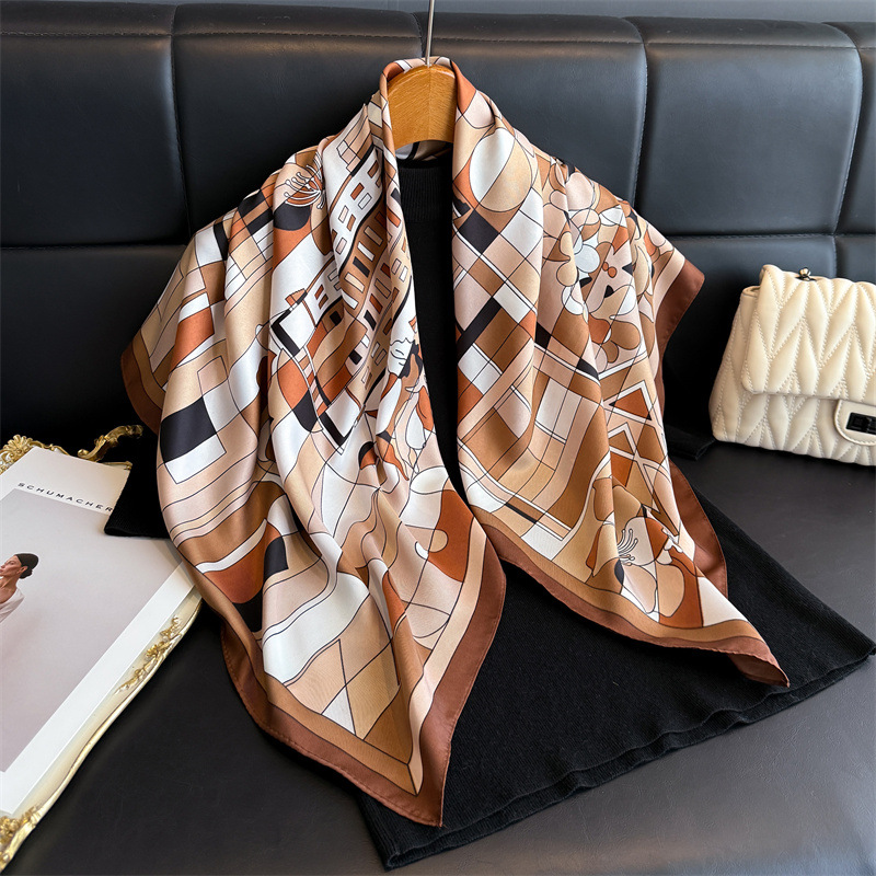 Silk Scarf Square - Nouveau Foulard Carré en Soie Sergée