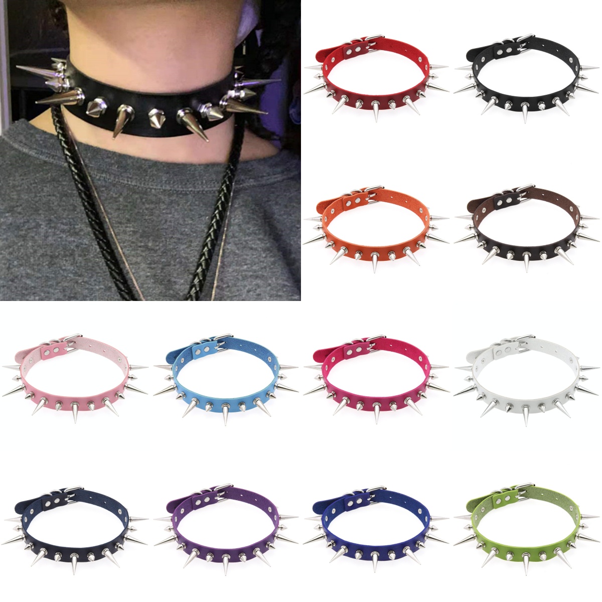 Women'S Emo Accessories - Tour de cou en cuir PU