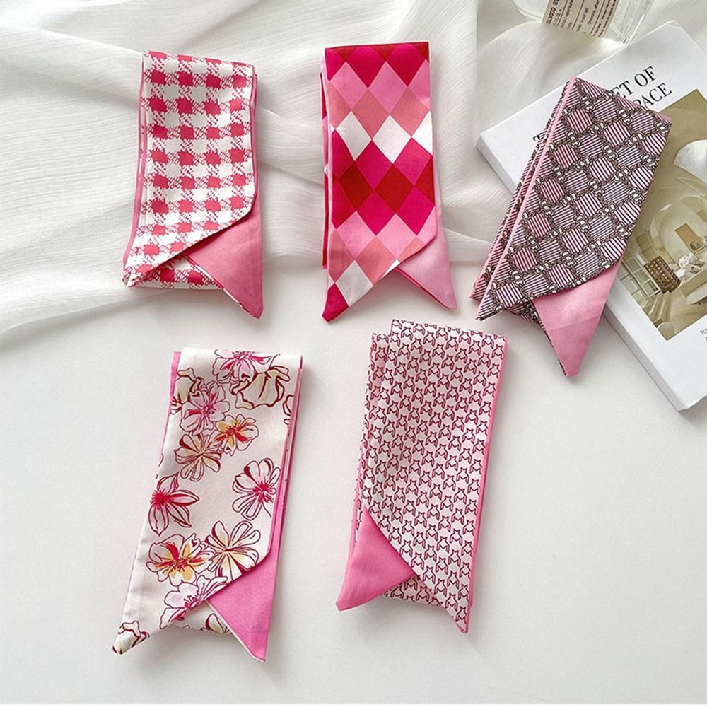 Écharpe longue en soie rose à  - Women'S Accessories Clothing avis et prix