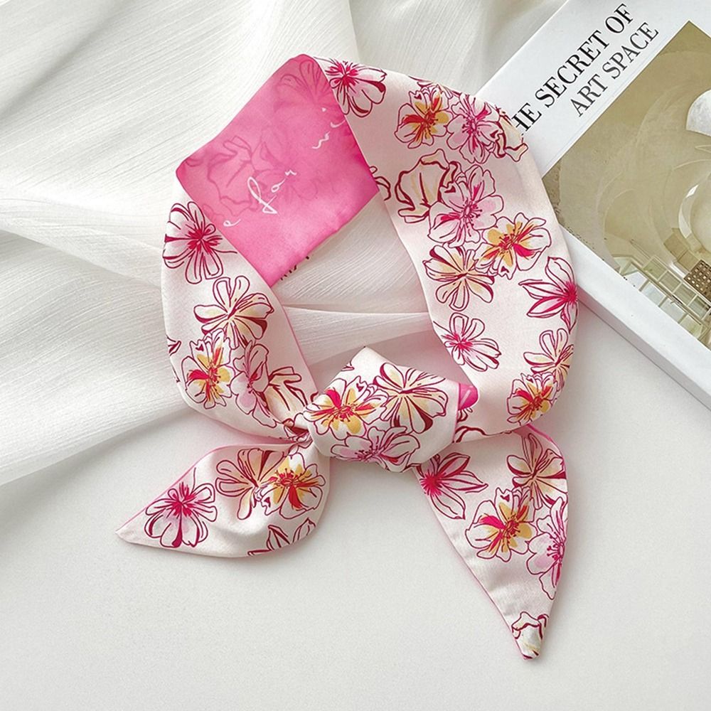 Écharpe longue en soie rose à  - Women'S Accessories Clothing avis et prix