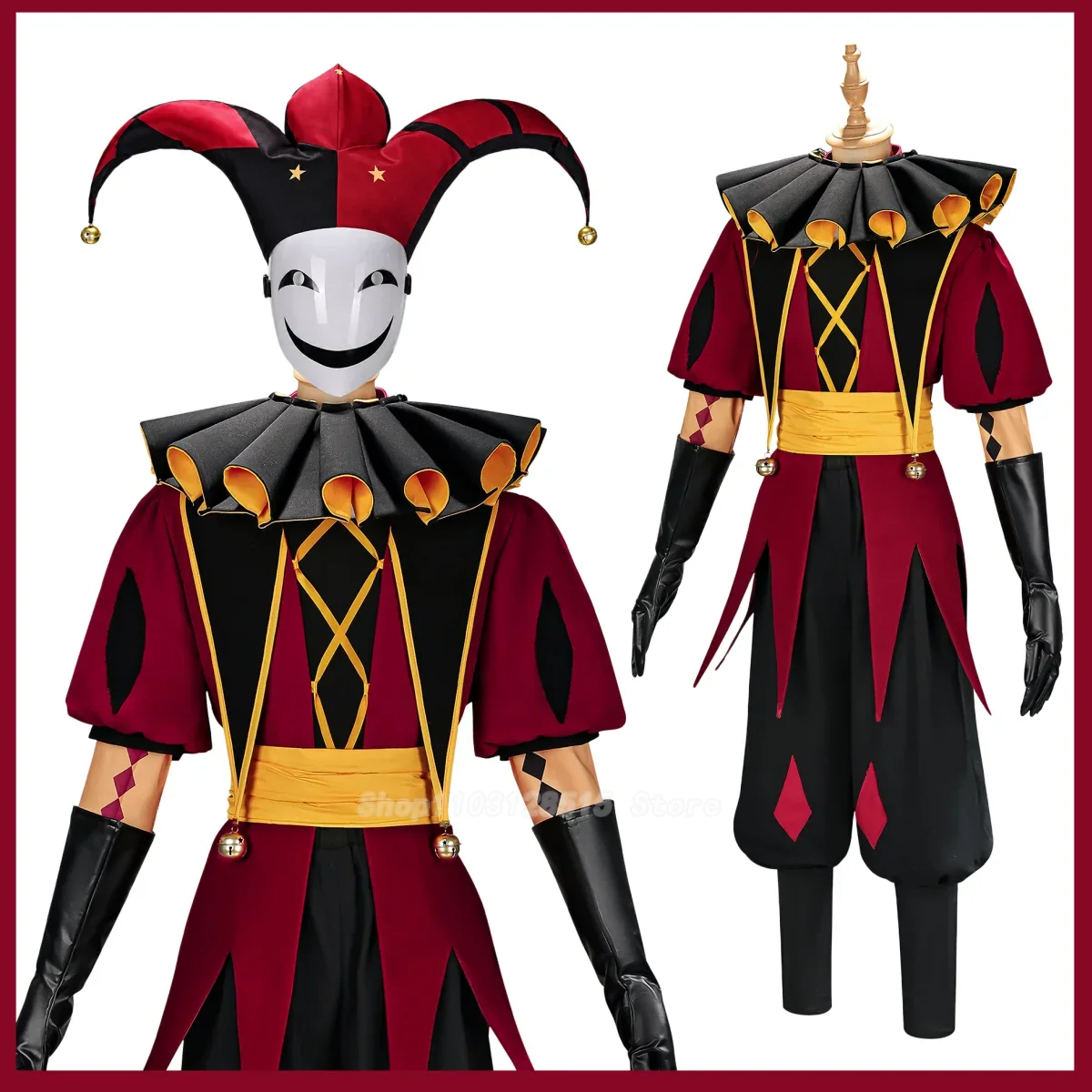 Costume de Cosplay de Pierrot  - Women'S Red Accessories avis et prix