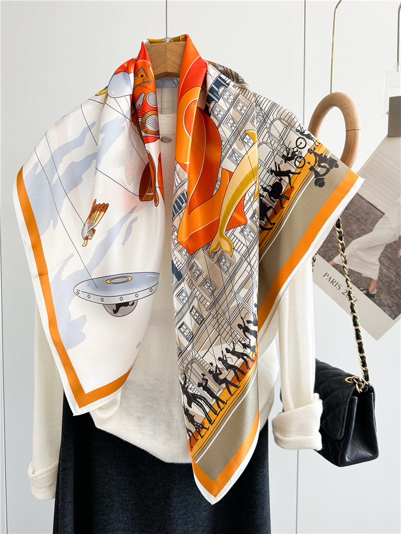 Écharpe en soie douce 90CM pou - Women'S Accessories Clothing avis et prix