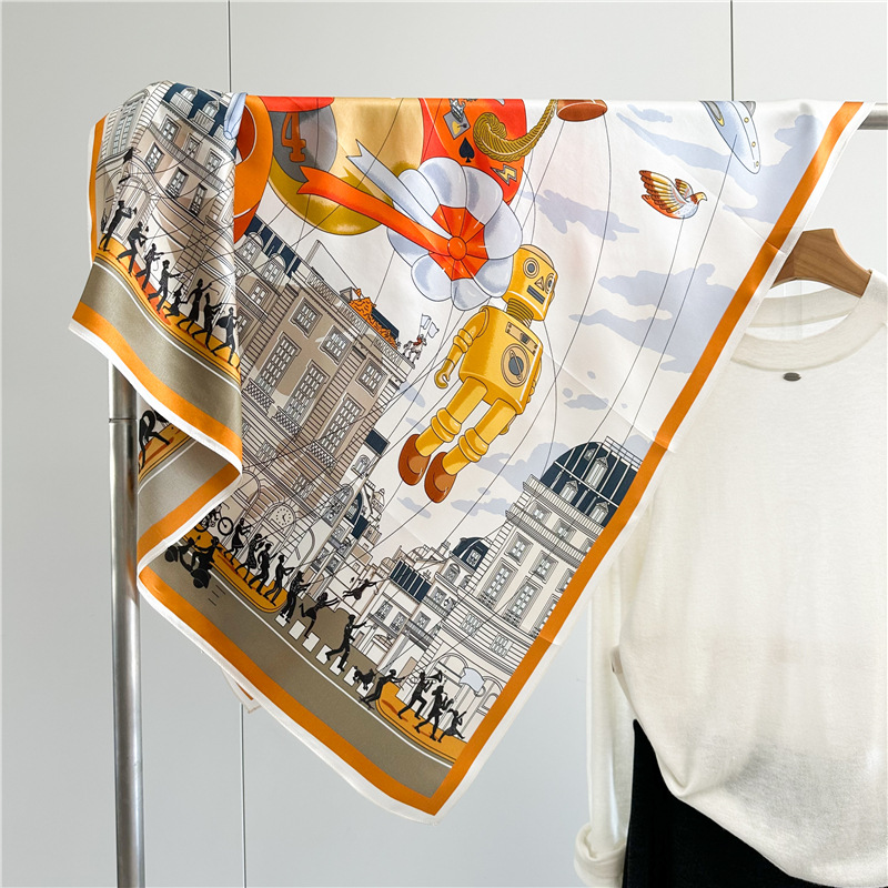 Écharpe en soie douce 90CM pou - Women'S Accessories Clothing avis et prix