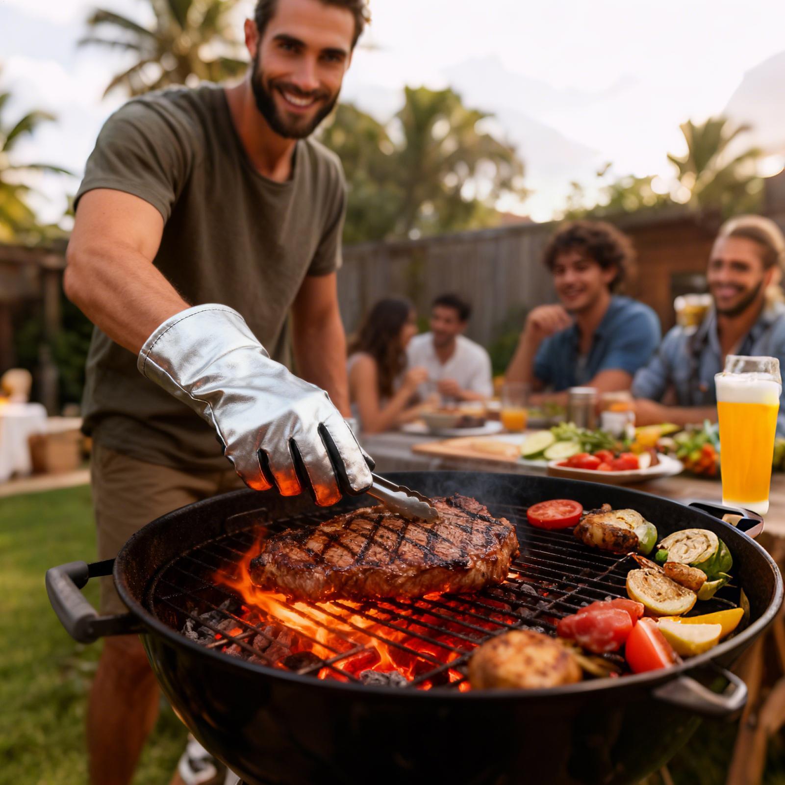 Gants de barbecue isolés anti- - Women Kitchen Accessories avis et prix